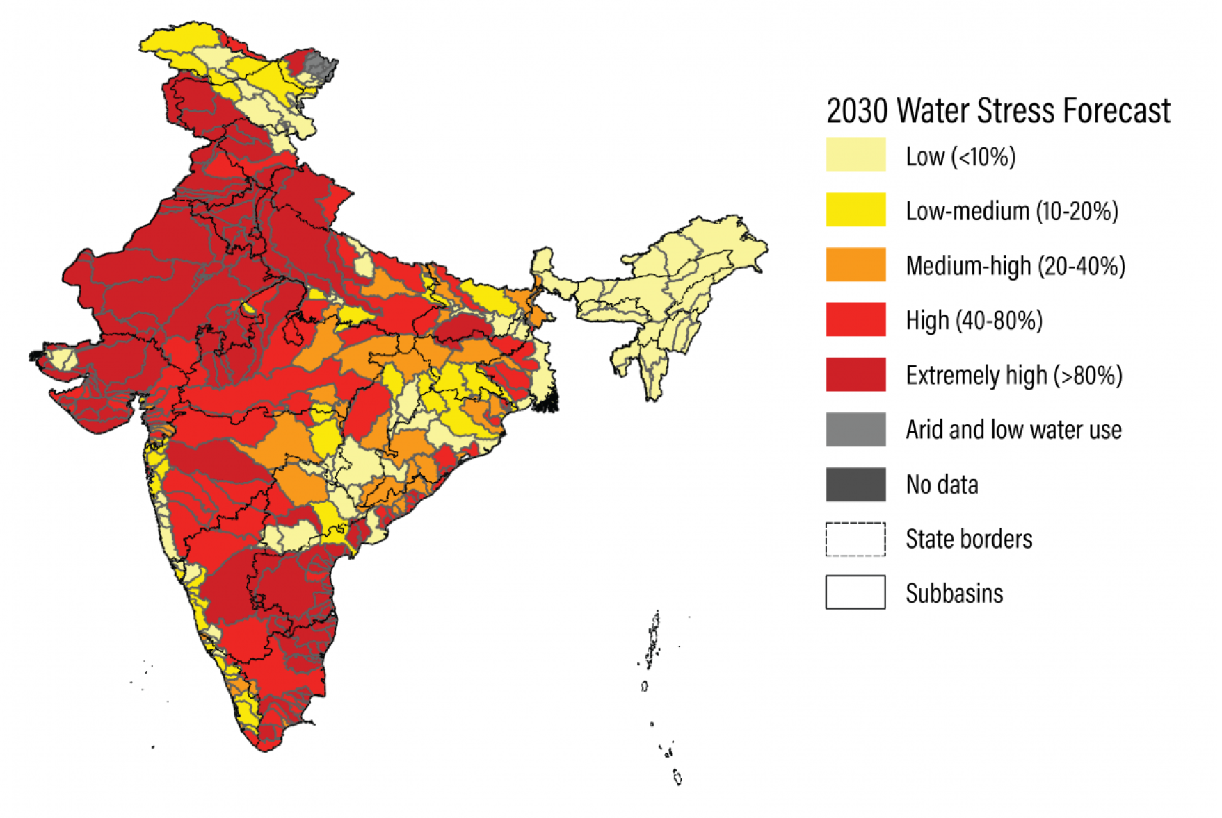 Fig 2 India’s projected water stress 2030